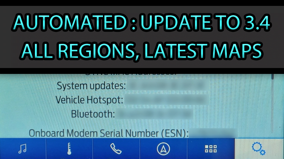 Ford SYNC 3 - Automated Method - Update to 3.4