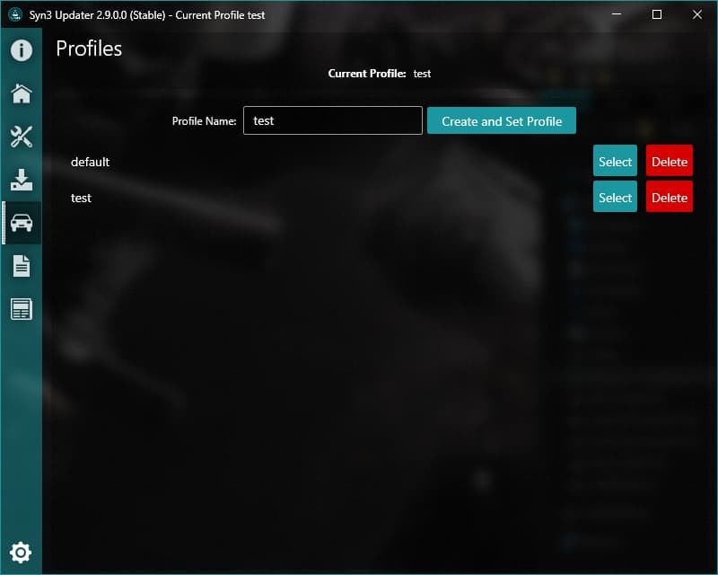 Syn3Updater ProfileTab
